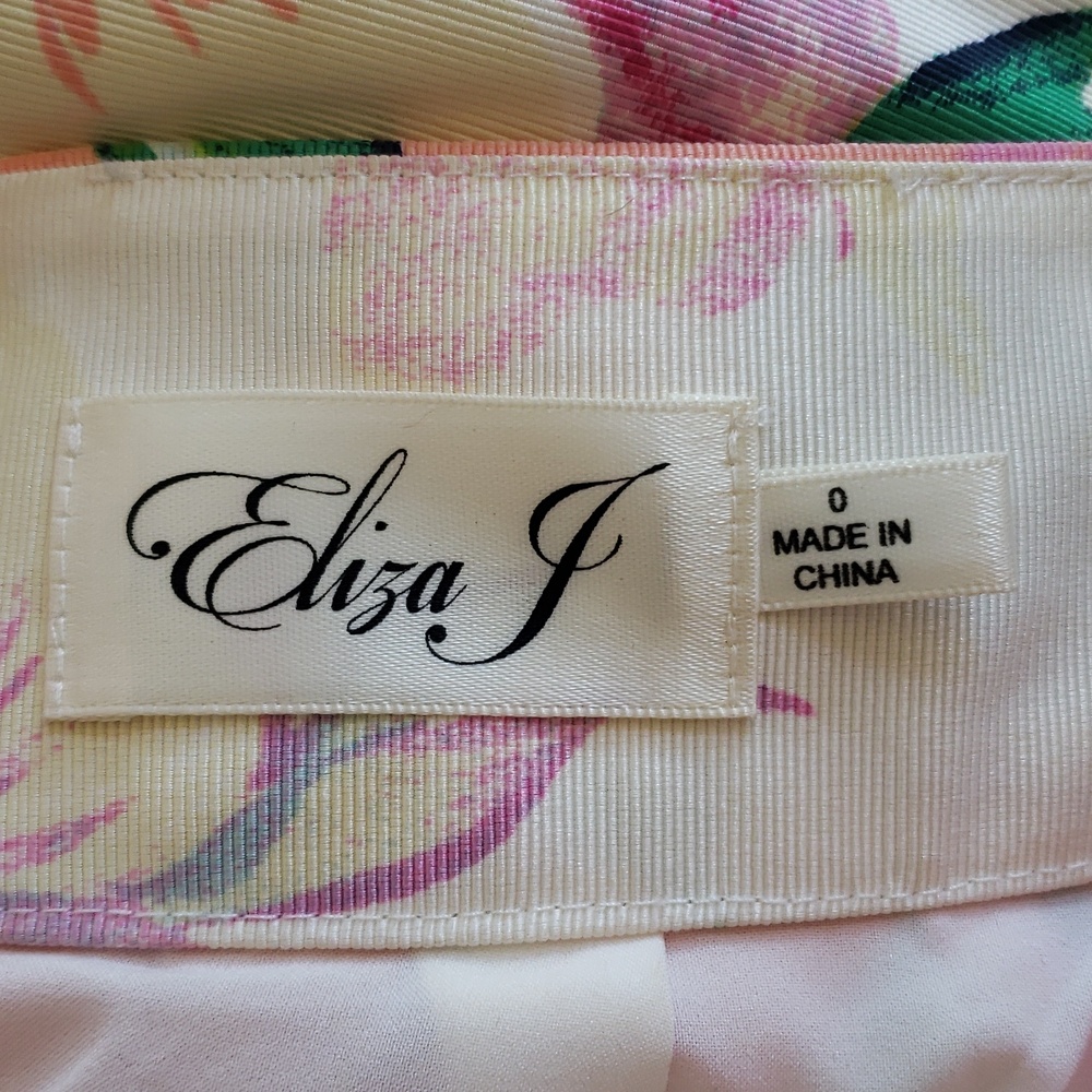 ELIZA J Floral Maxi Skirt in White with Red & Pink Blooms SIZE 0 - Picture 13 of 16